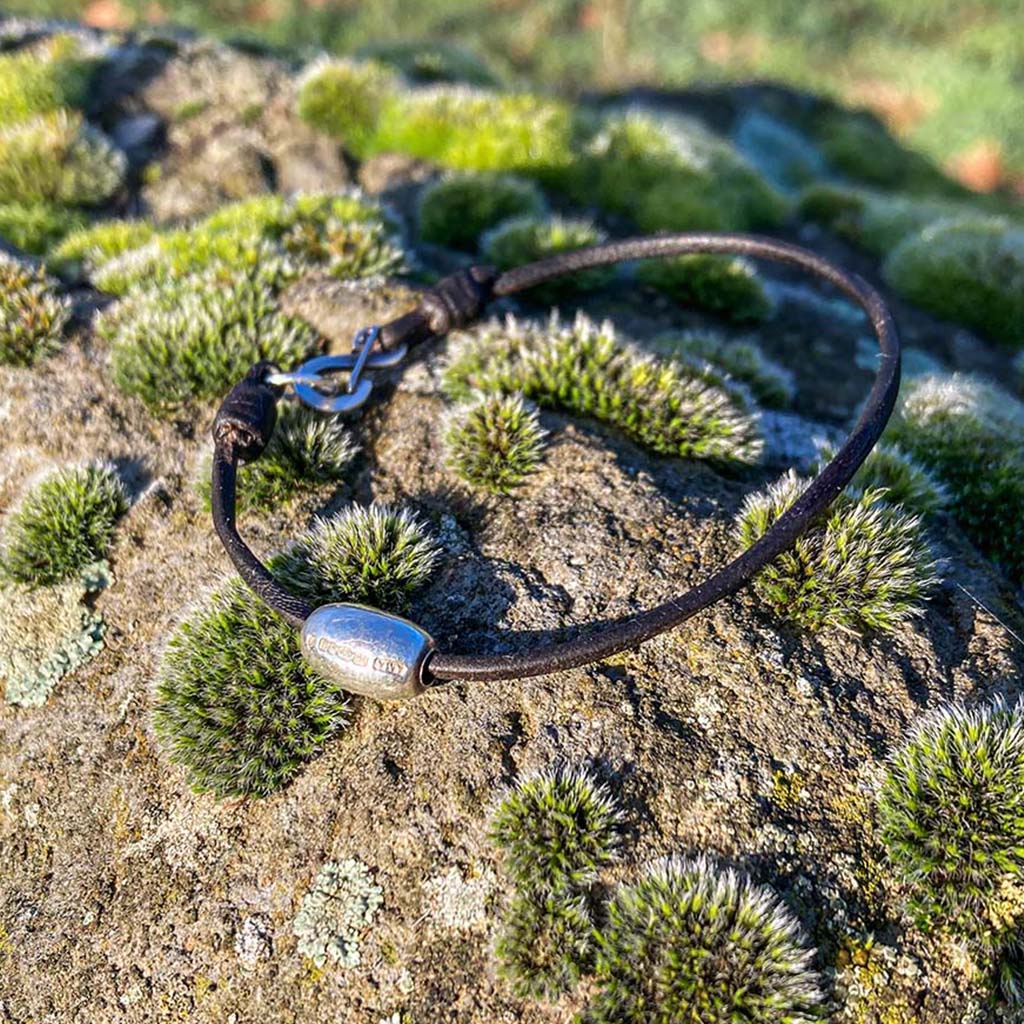 token bracelet for equanimity & healing - recycled sterling silver