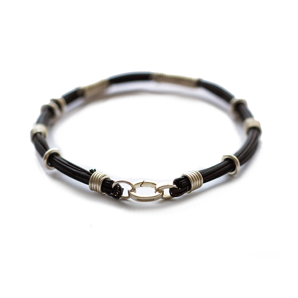 affinity bracelet - recycled sterling silver & plant fibre