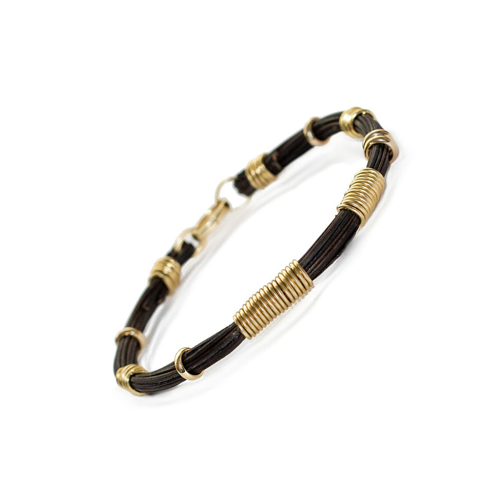 Affinity Bracelet - Recycled 14k Yellow Gold & Plant Fibre