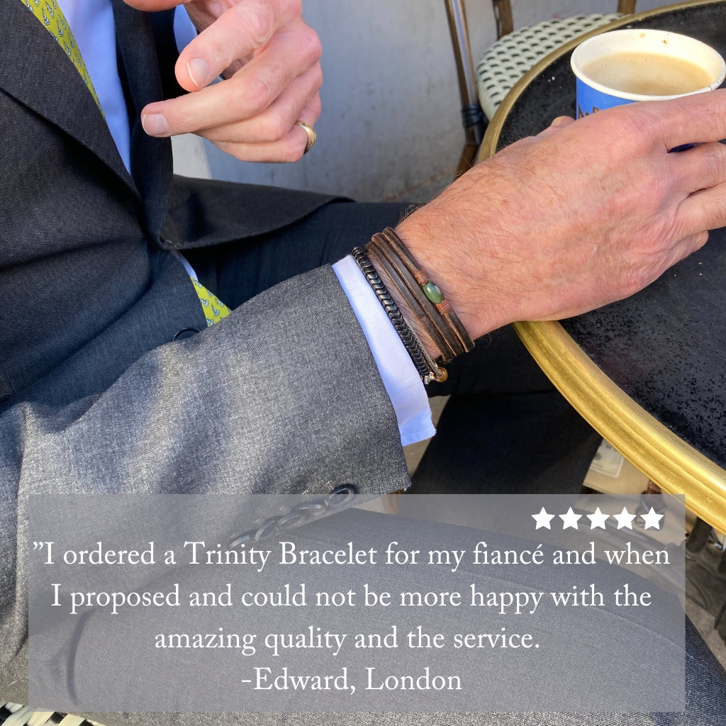 Aeon Friendship Bracelets - Jade (Nephrite) & African Kudu Leather