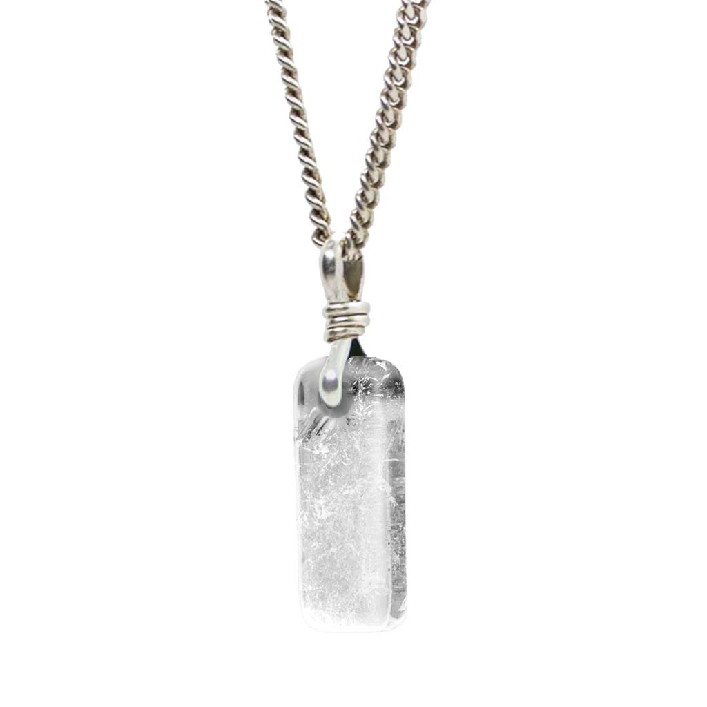 Amulet Necklace - Mountain Crystal with Recycled Sterling Silver Chain