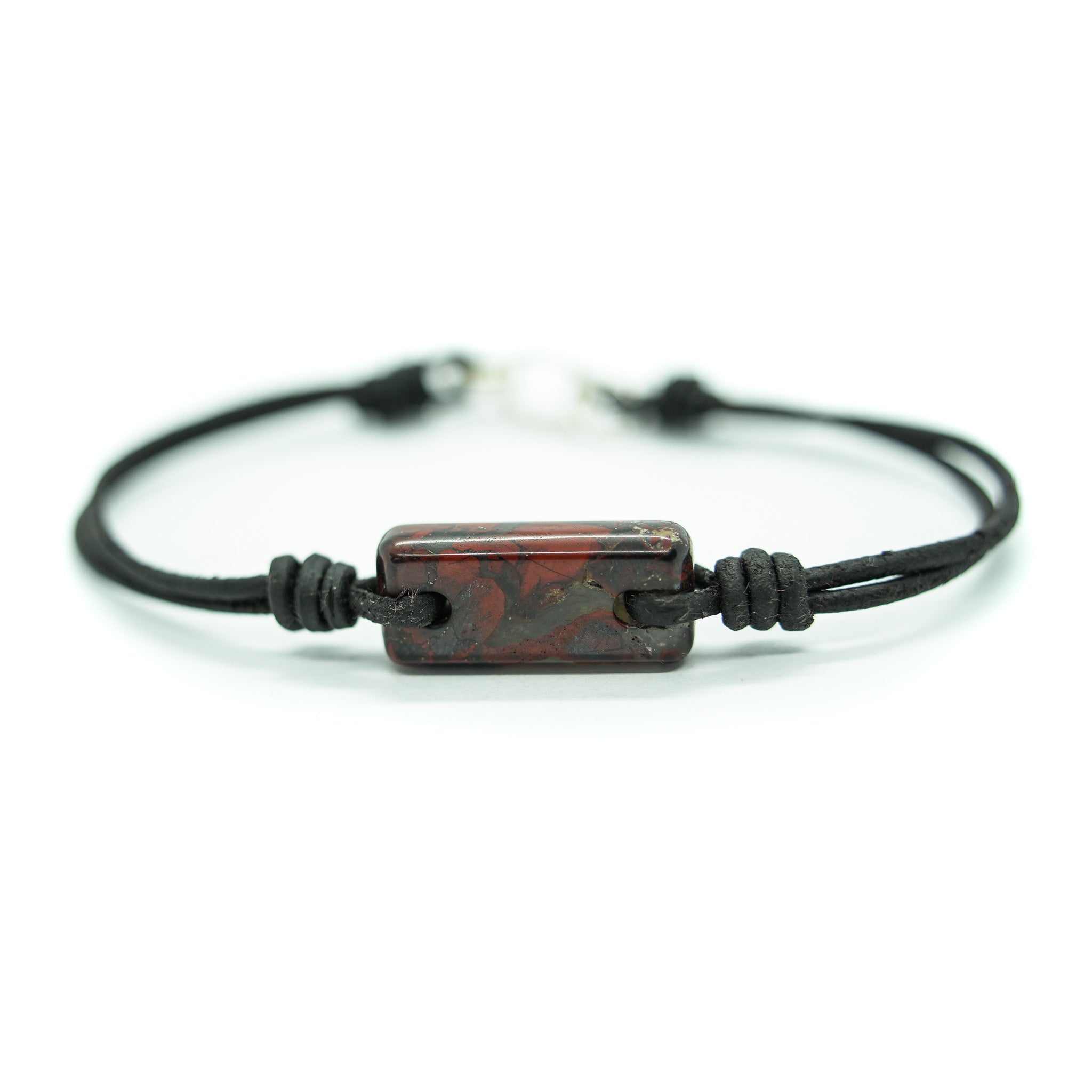 Aeon Bracelet - Brecciated Jasper & Australian Kangaroo Leather