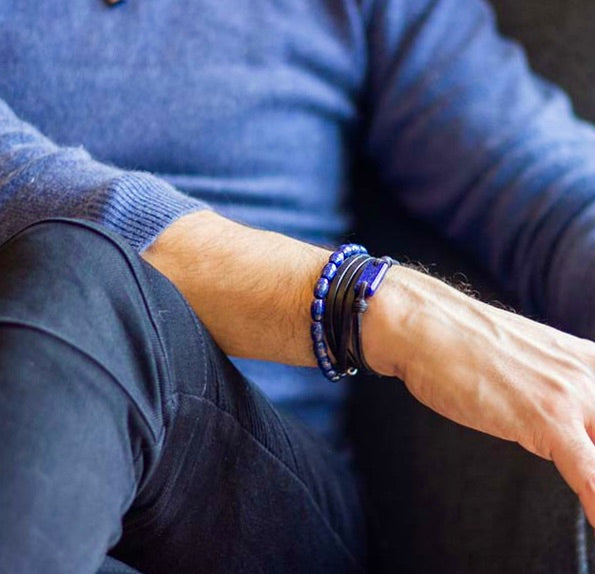 Accent Beaded Bracelet - Lapis Lazuli