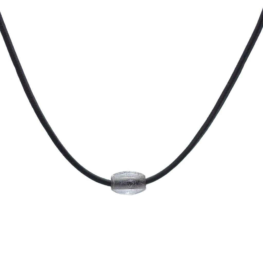 Token Necklace for Clarity & Integration - Mountain Crystal on Australian Kangaroo Leather