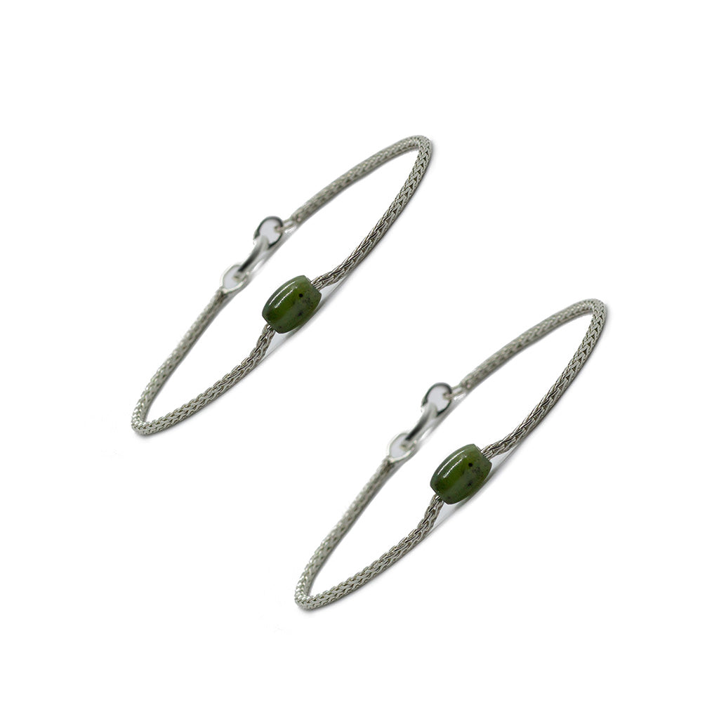 Token System Braclets Token Friendship Bracelets - Jade (Nephrite) on Recycled Sterling Silv ...