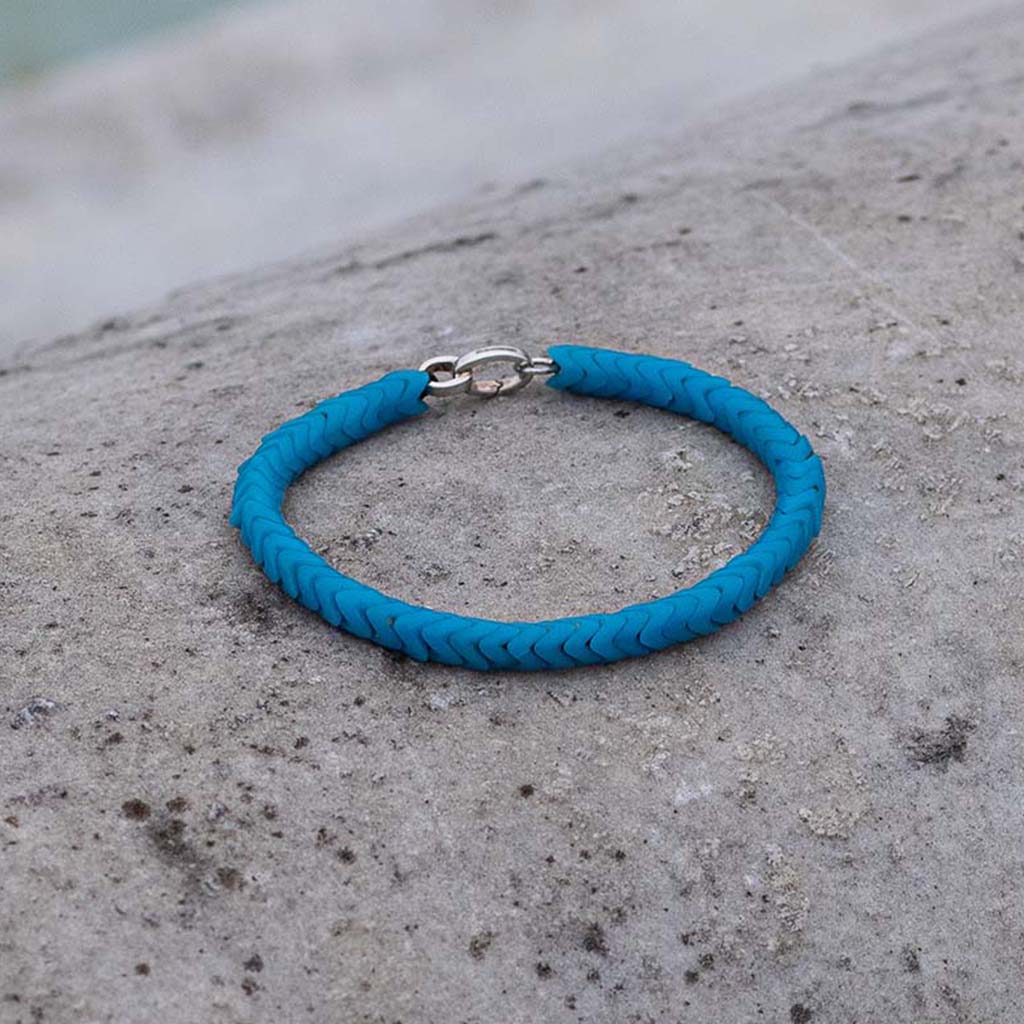 Accent Bracelet - Vintage Sky-Blue Snake Vertebrae Beads