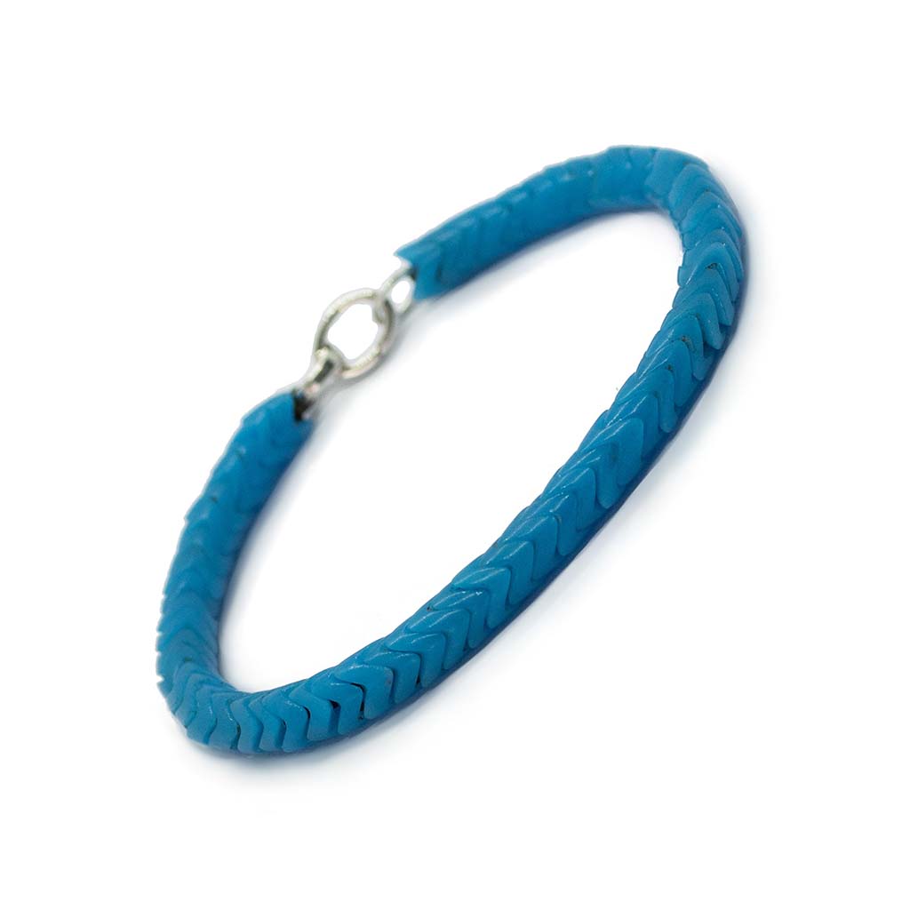 Accent Bracelet - Vintage Sky-Blue Snake Vertebrae Beads