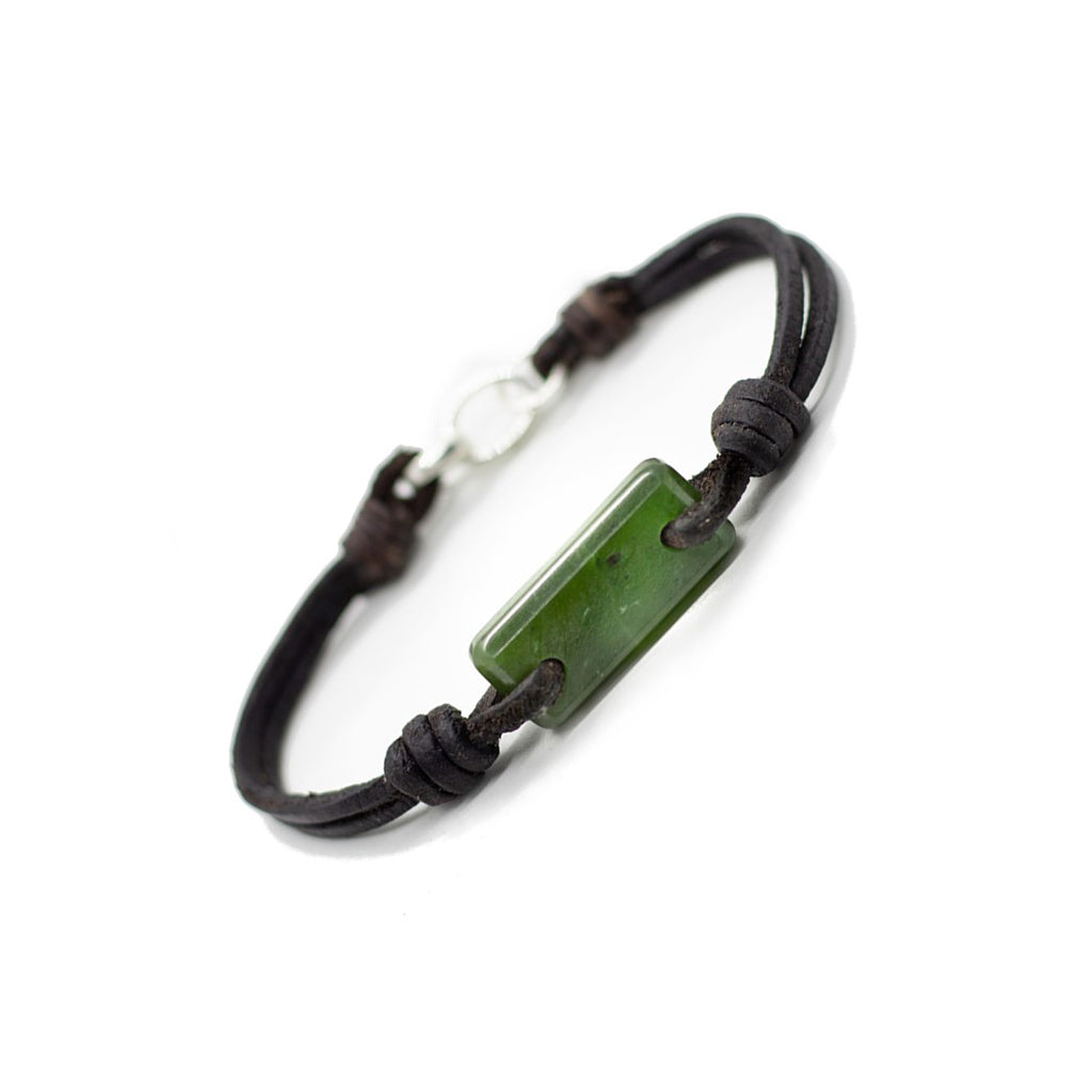 Aeon Bracelet - Jade (Nephrite) & African Kudu Leather