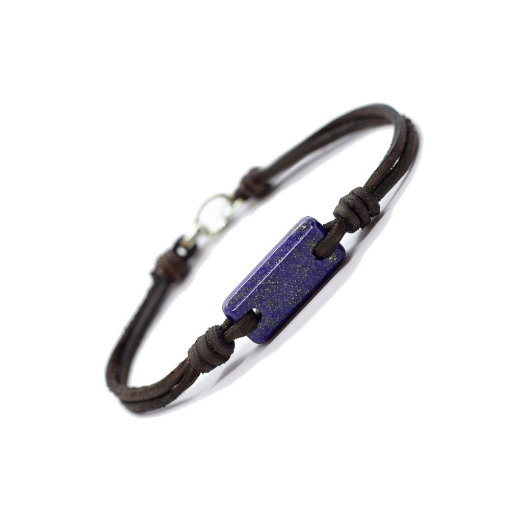 Aeon Bracelet - Lapis Lazuli & African Kudu Leather