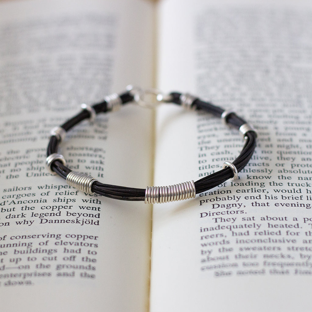 affinity bracelet - recycled sterling silver & plant fibre