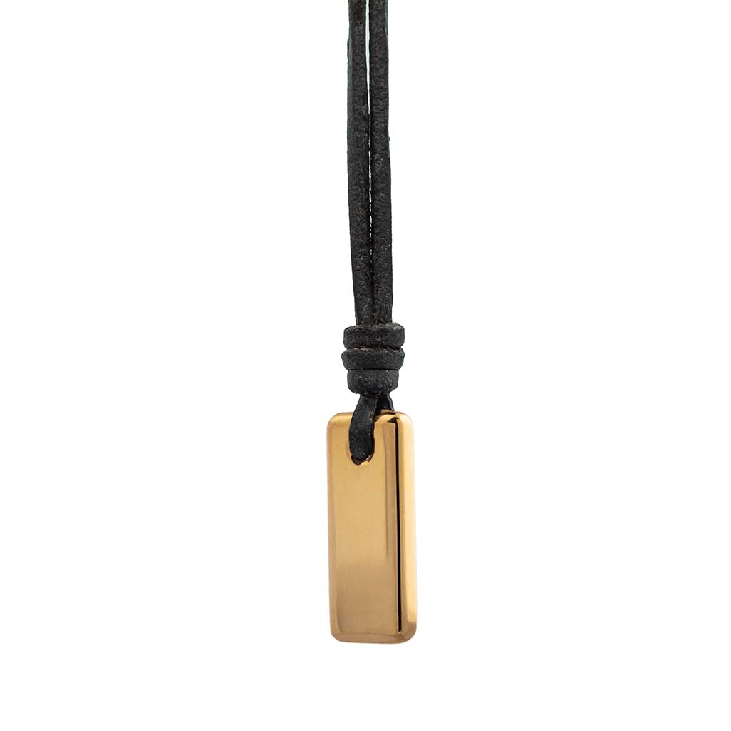 Amulet Necklace - Recycled 14K Yellow Gold Ingot & African Kudu