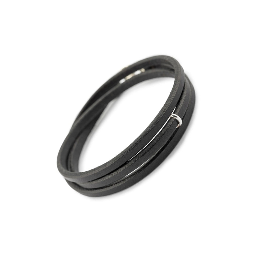 Trinity_ALS - Recycled Sterling Silver Rings & Black English Bridle