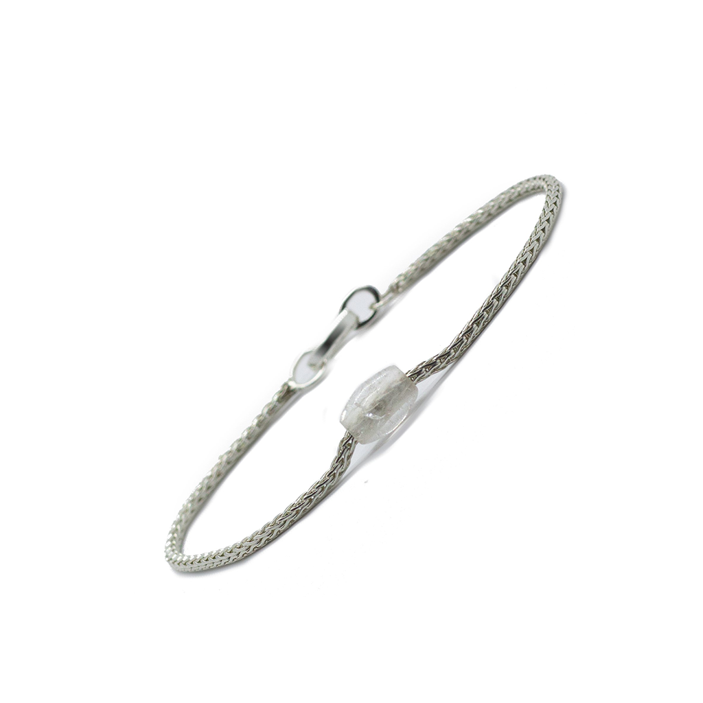 Token Friendship Bracelets - Mountain Crystal on Recycled Sterling Silver Chain