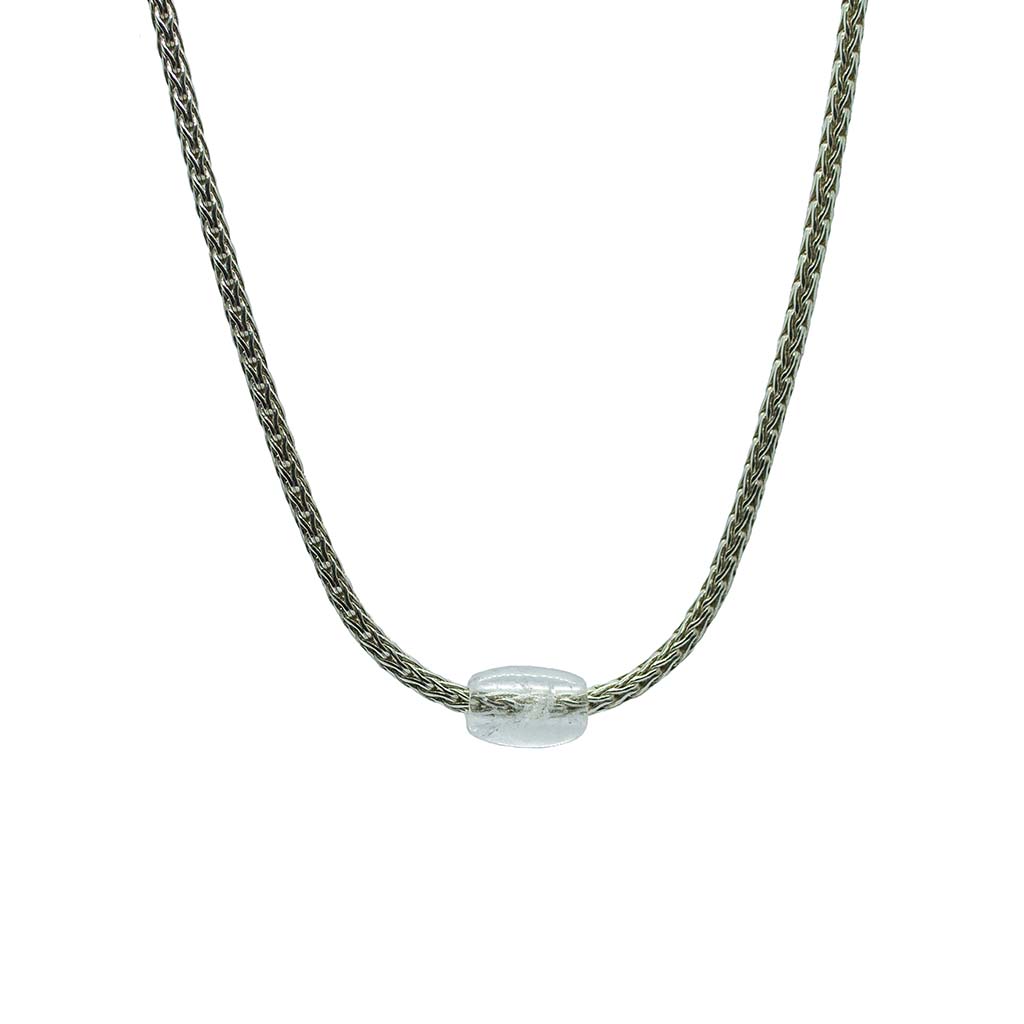 Token Necklace for Clarity & Integration - Mountain Crystal on Recycled Sterling Silver Chain
